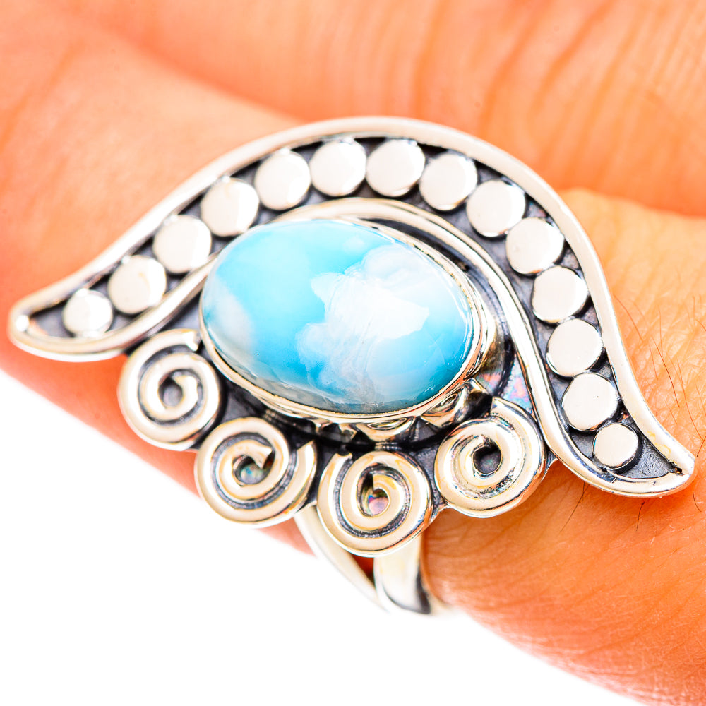 Larimar Rings handcrafted by Anasilvercos - RING109051
