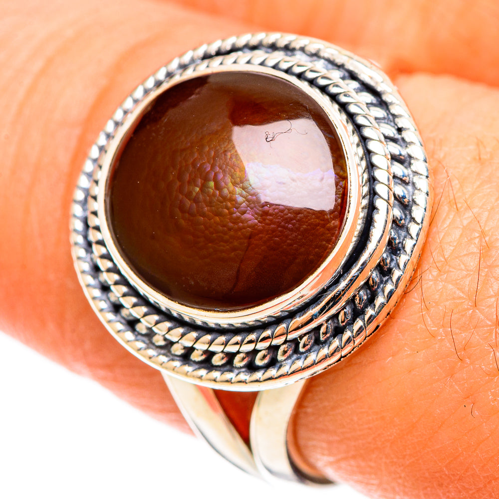 Mexican Fire Agate Rings handcrafted by Anasilvercos - RING109056
