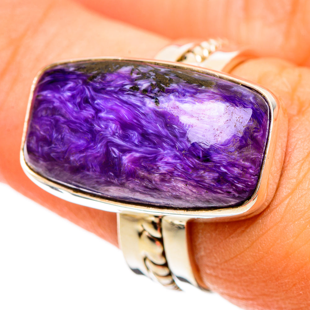Charoite Rings handcrafted by Anasilvercos - RING109063