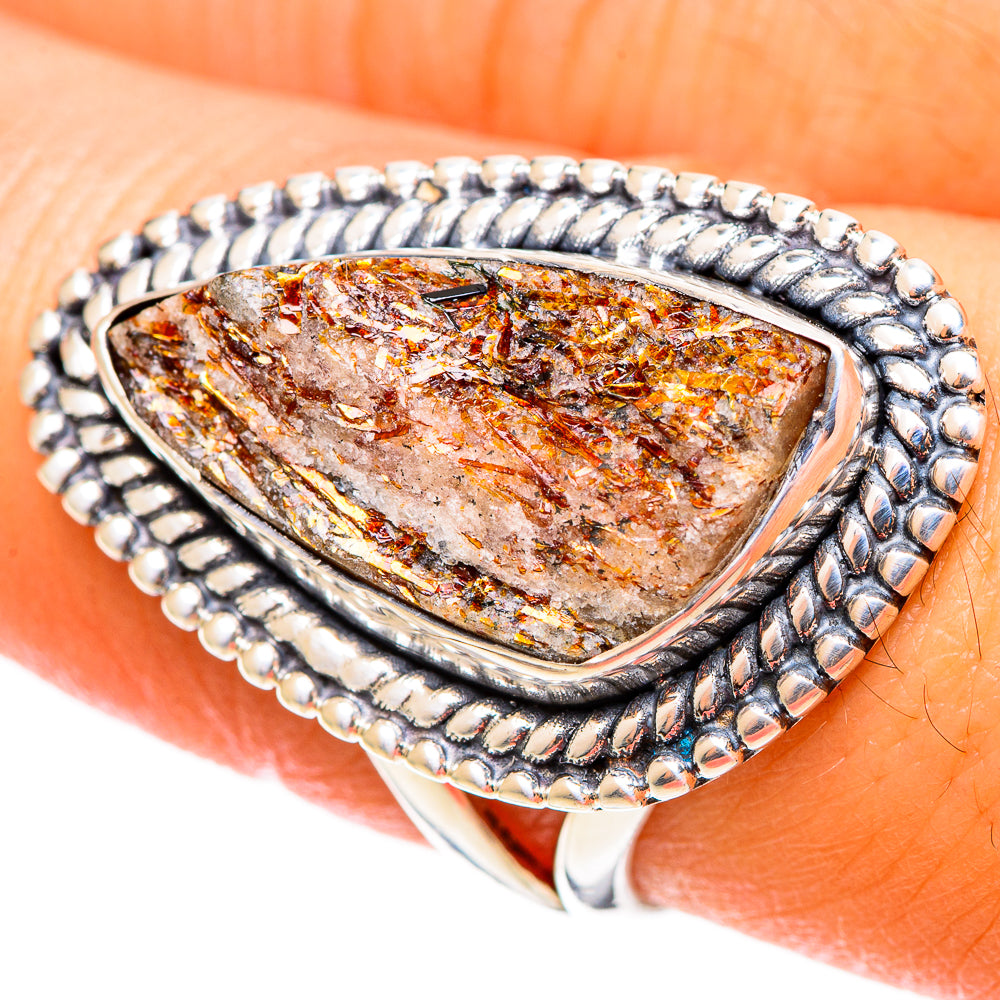 Astrophyllite Rings handcrafted by Anasilvercos - RING109086