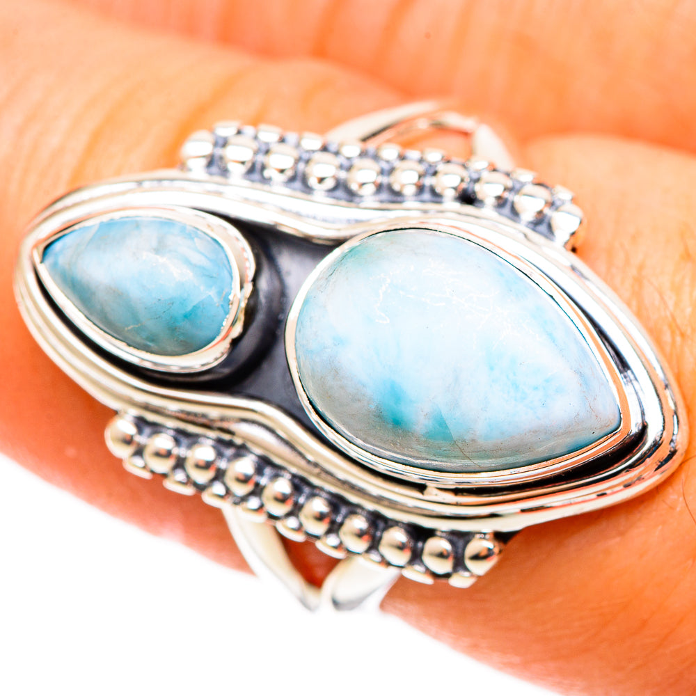 Larimar Rings handcrafted by Anasilvercos - RING109104