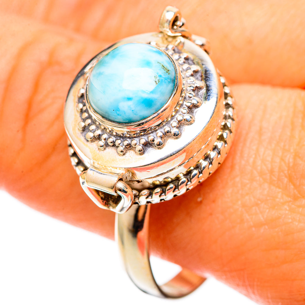 Larimar Rings handcrafted by Anasilvercos - RING109107