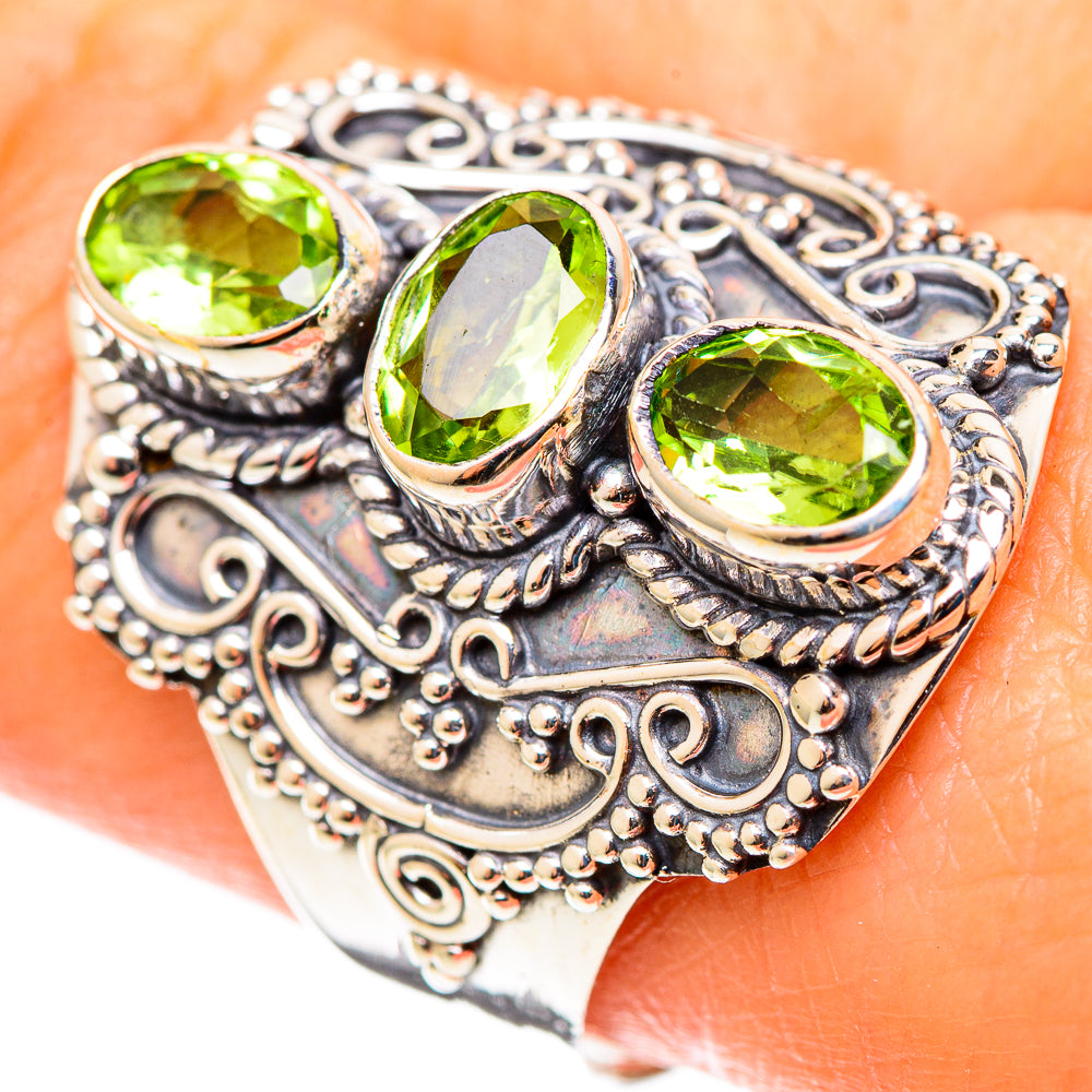 Peridot Rings handcrafted by Anasilvercos - RING109110