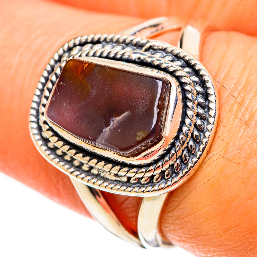 Mexican Fire Agate Rings handcrafted by Anasilvercos - RING109114