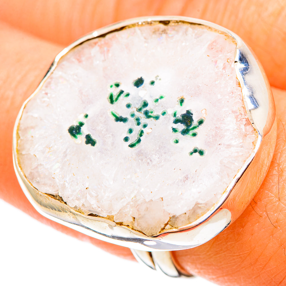 Coconut Geode Druzy Rings handcrafted by Anasilvercos - RING109126