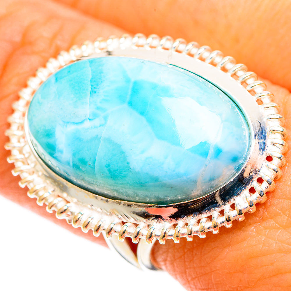 Larimar Rings handcrafted by Anasilvercos - RING109137