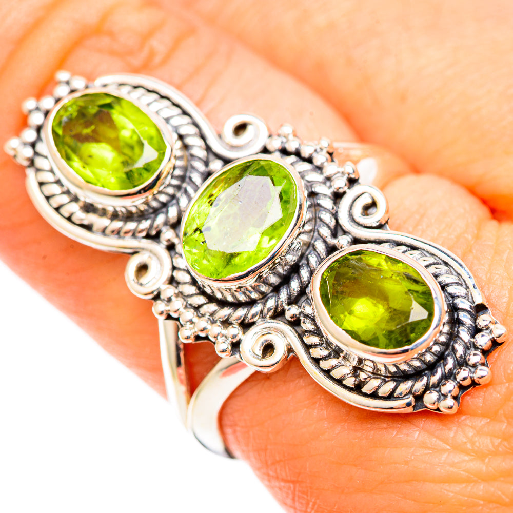 Peridot Rings handcrafted by Anasilvercos - RING109143