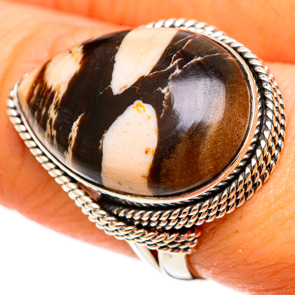 Peanut Wood Jasper Rings handcrafted by Anasilvercos - RING109152
