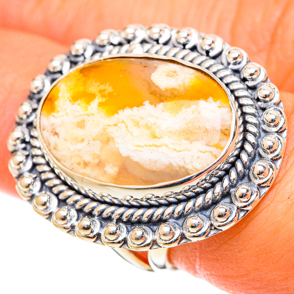 Plume Agate Rings handcrafted by Anasilvercos - RING109154