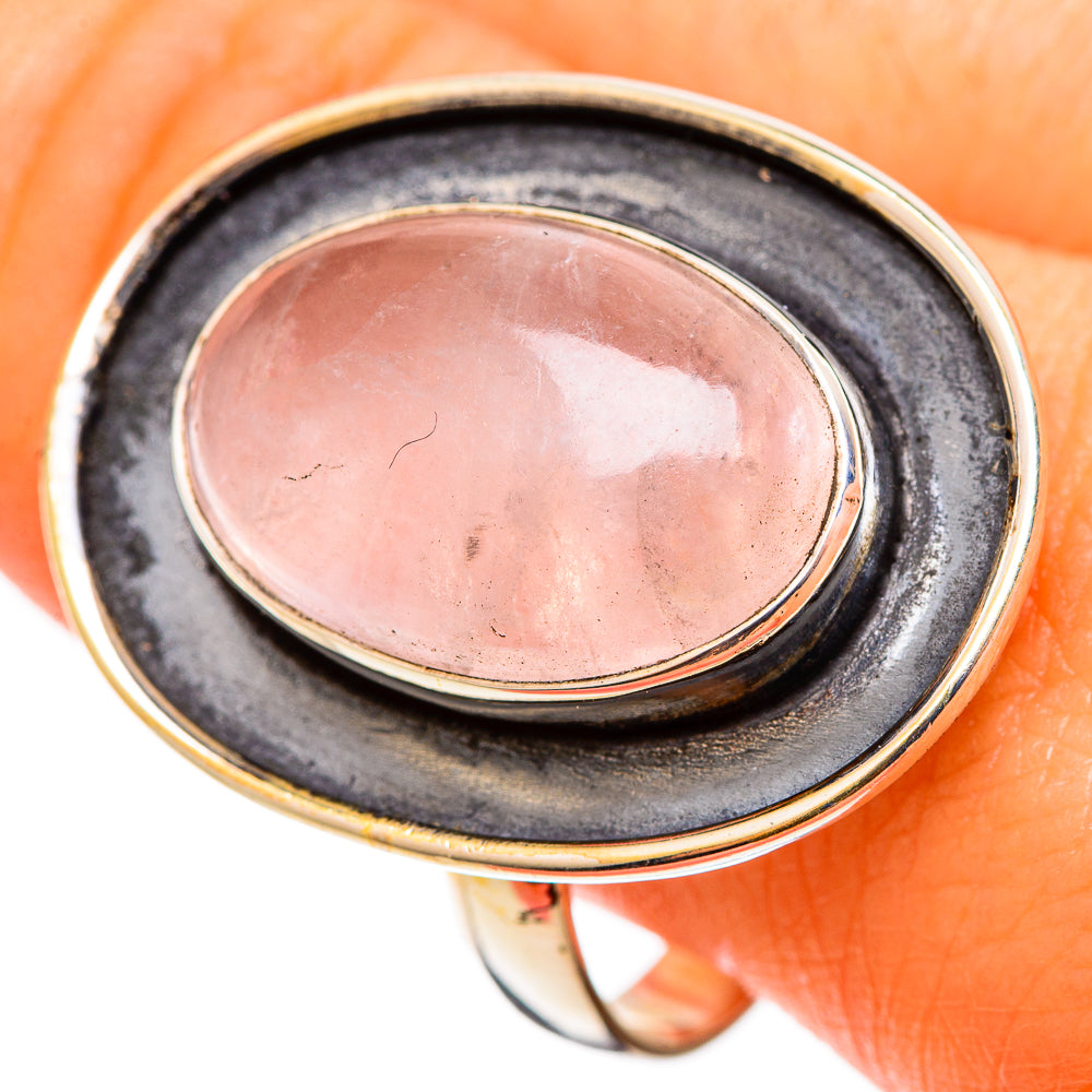 Rose Quartz Rings handcrafted by Anasilvercos - RING109156