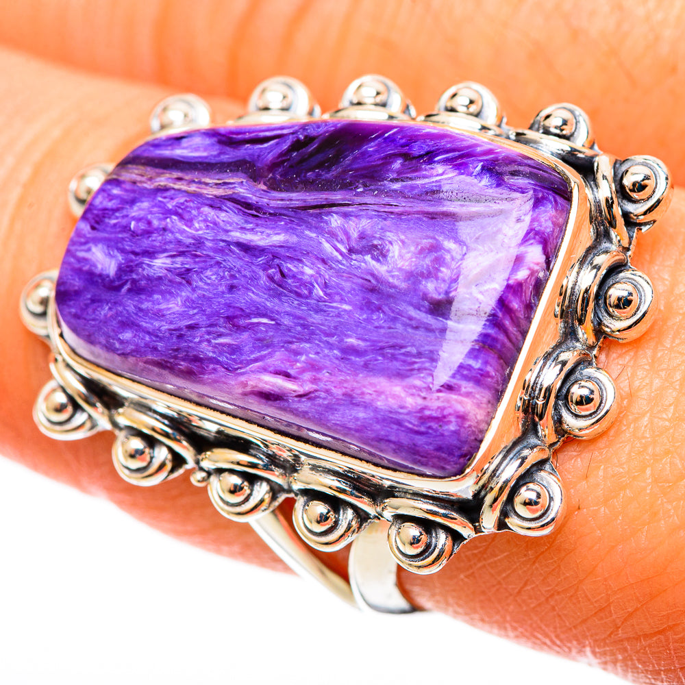 Charoite Rings handcrafted by Anasilvercos - RING109159