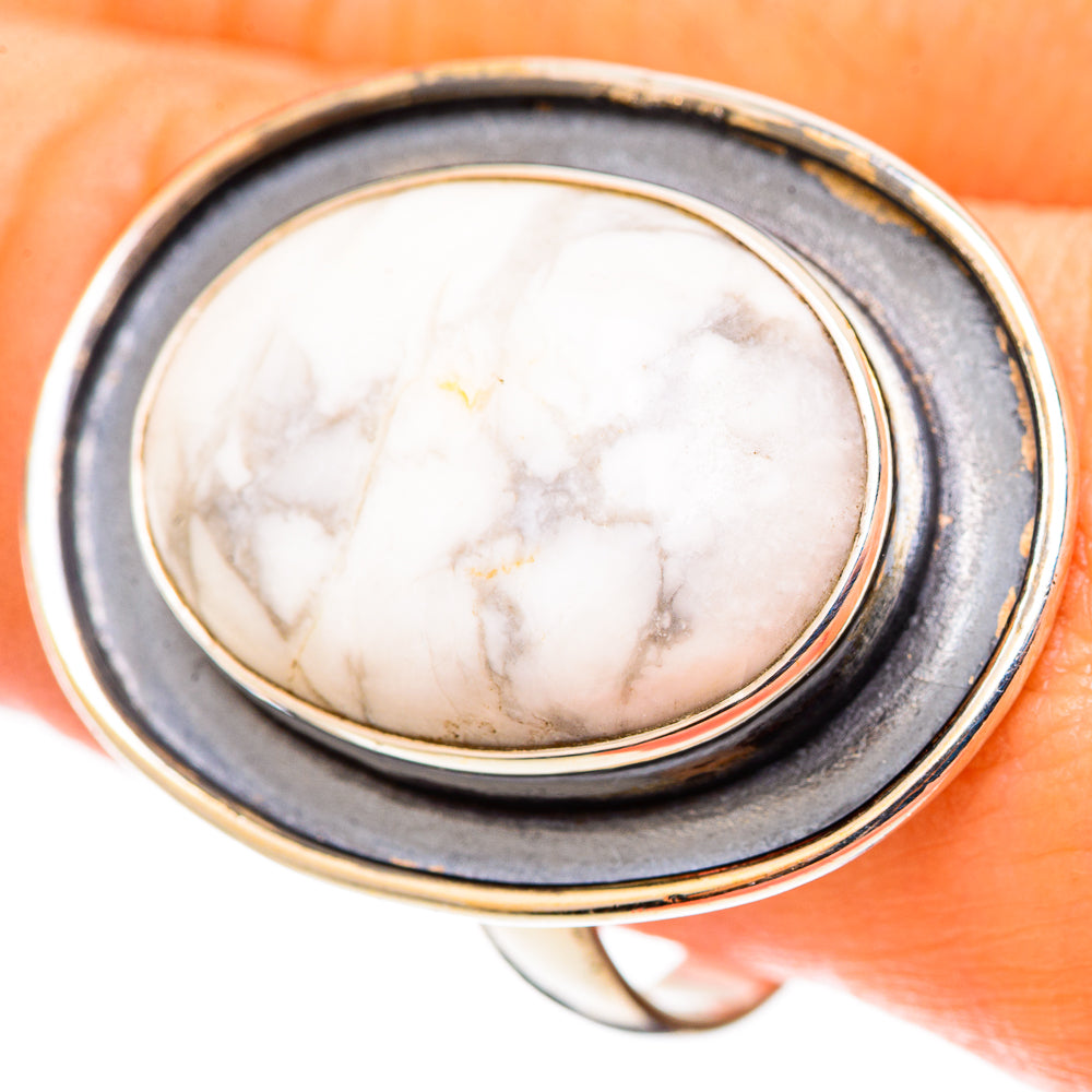 Howlite Rings handcrafted by Anasilvercos - RING109166