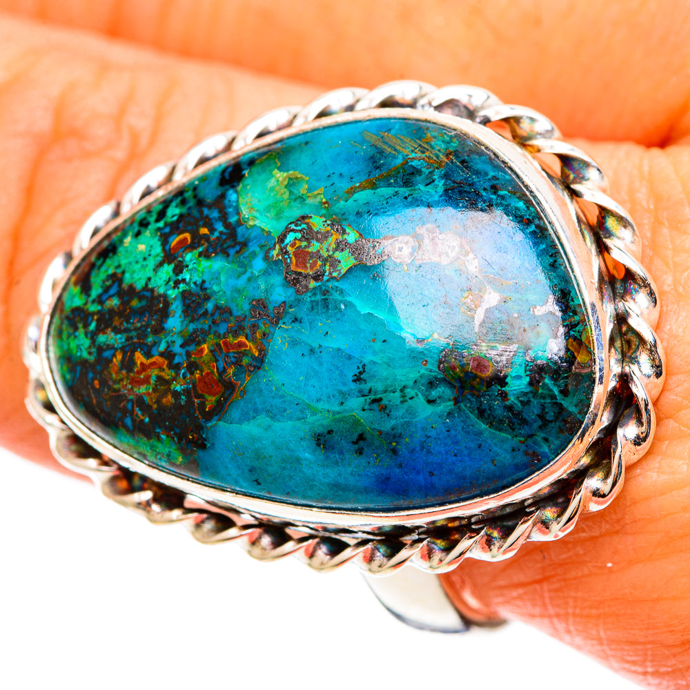 Chrysocolla Rings handcrafted by Anasilvercos - RING109179