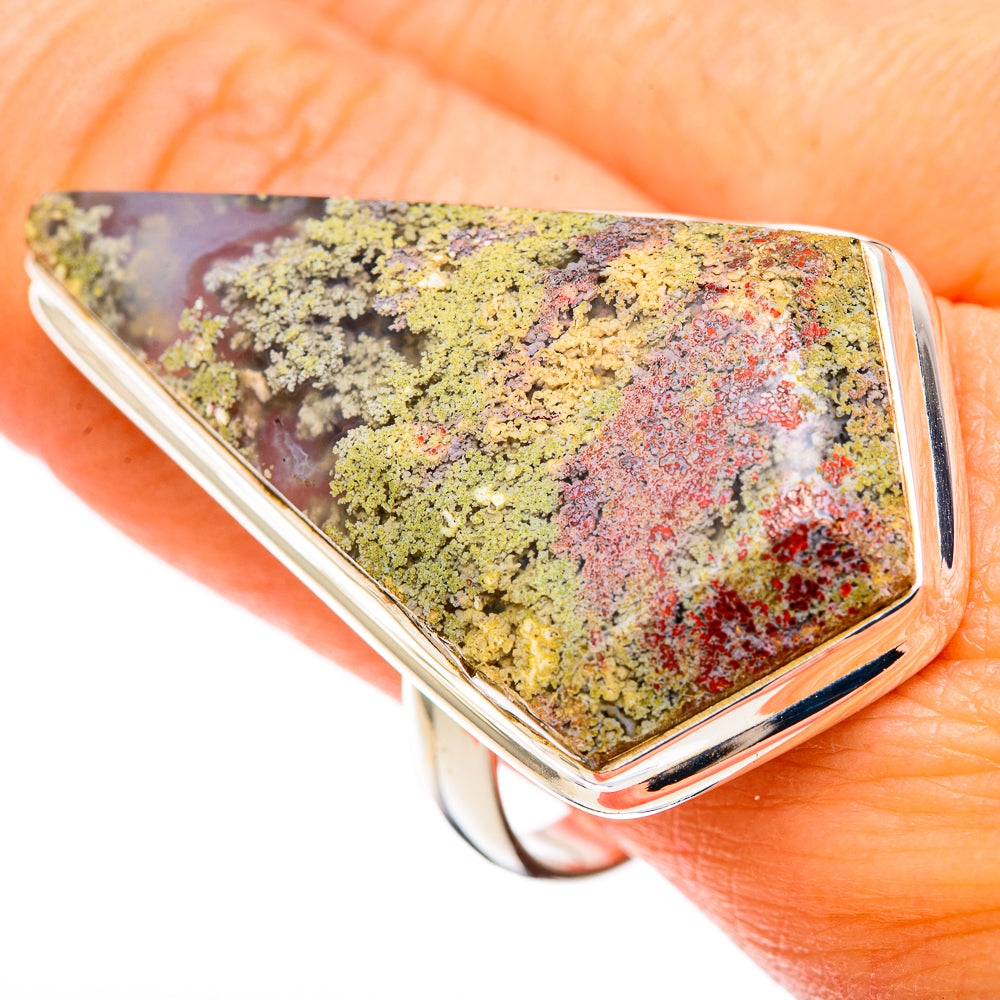 Plume Agate Rings handcrafted by Anasilvercos - RING109186