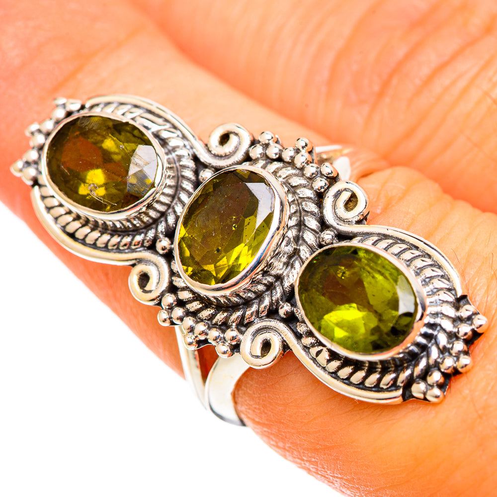 Peridot Rings handcrafted by Anasilvercos - RING109188
