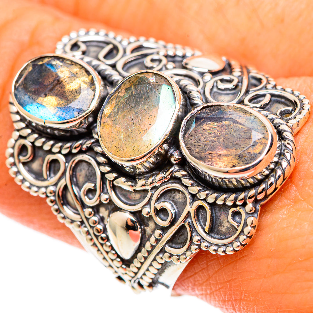 Labradorite Rings handcrafted by Anasilvercos - RING109217