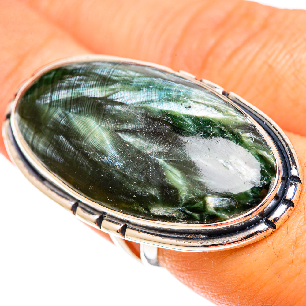 Seraphinite Rings handcrafted by Anasilvercos - RING109223