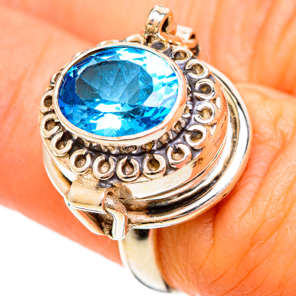 Blue Topaz Rings handcrafted by Anasilvercos - RING109225