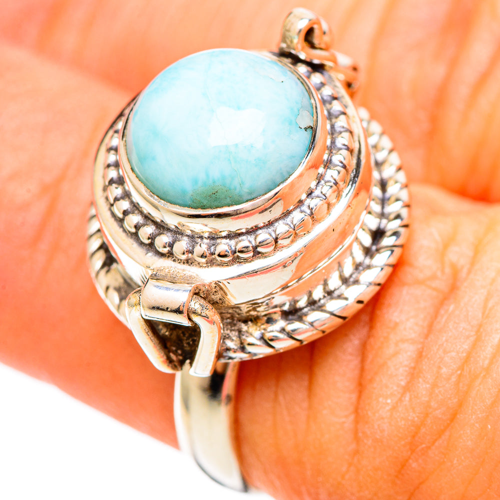 Larimar Rings handcrafted by Anasilvercos - RING109231