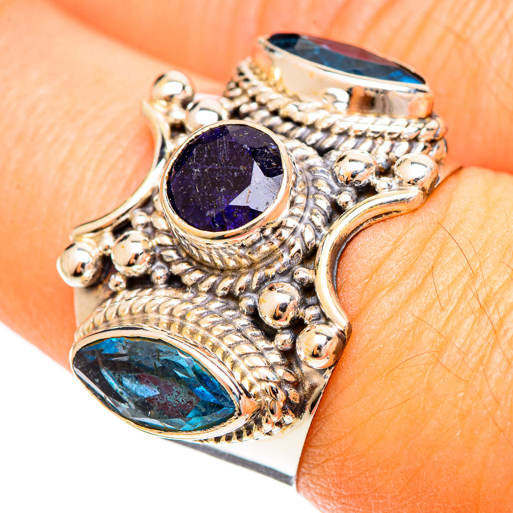 Violet Spinel Rings handcrafted by Anasilvercos - RING109232