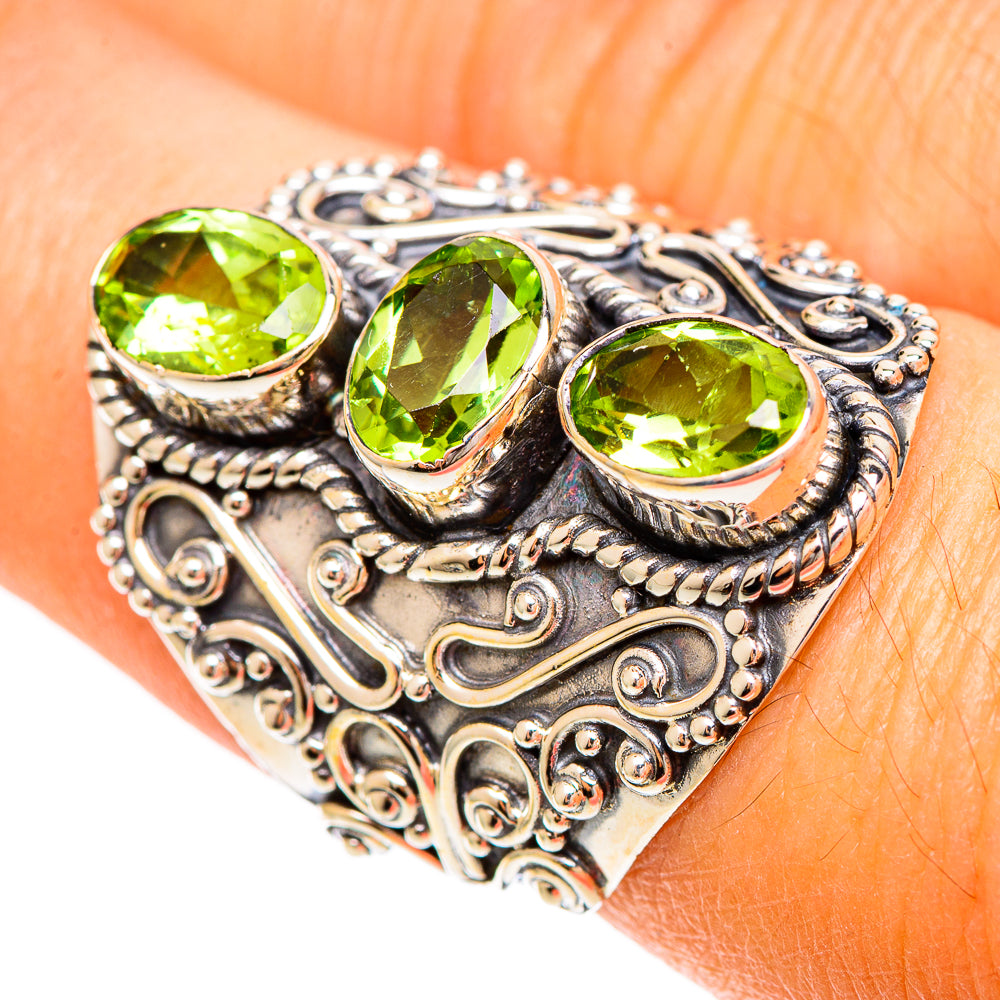 Peridot Rings handcrafted by Anasilvercos - RING109234