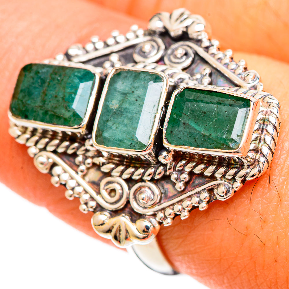 Emerald Rings handcrafted by Anasilvercos - RING109235