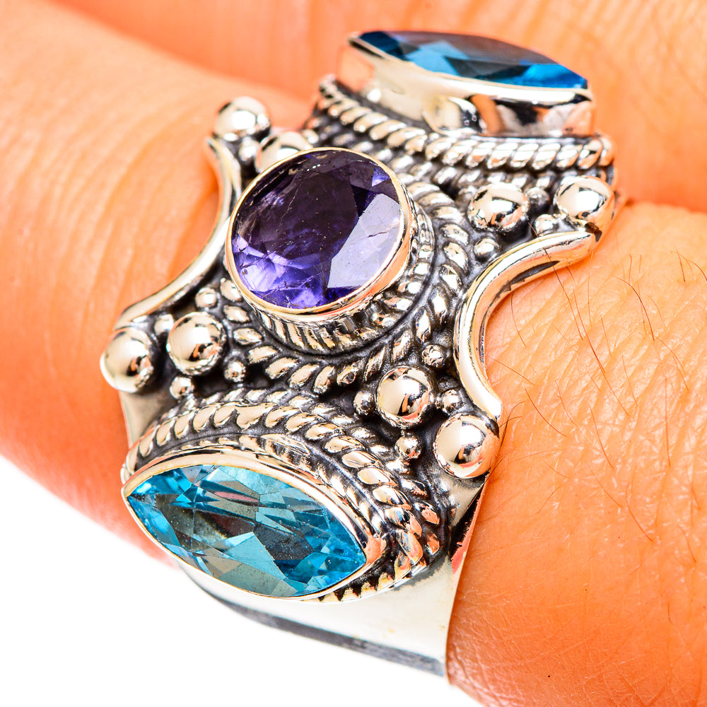 Violet Spinel Rings handcrafted by Anasilvercos - RING109259