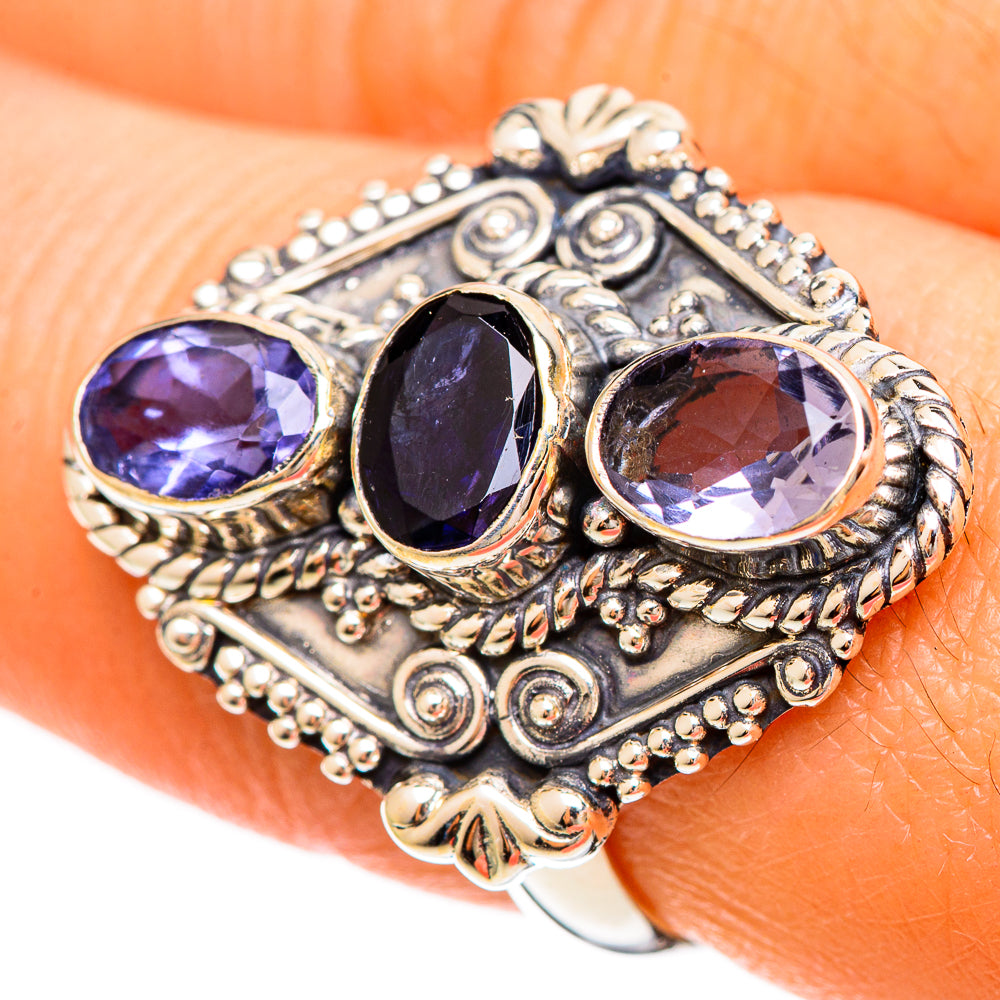 Violet Spinel Rings handcrafted by Anasilvercos - RING109273