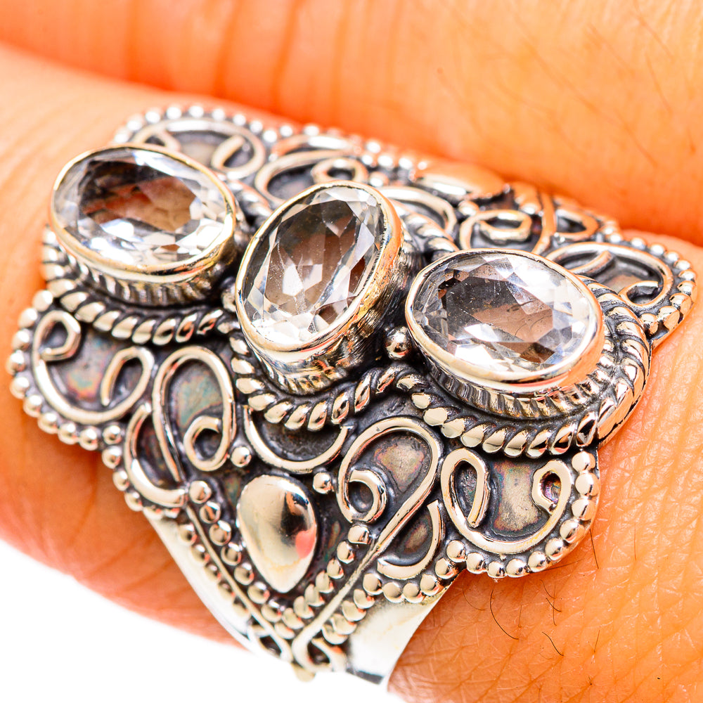 White Quartz Rings handcrafted by Anasilvercos - RING109282