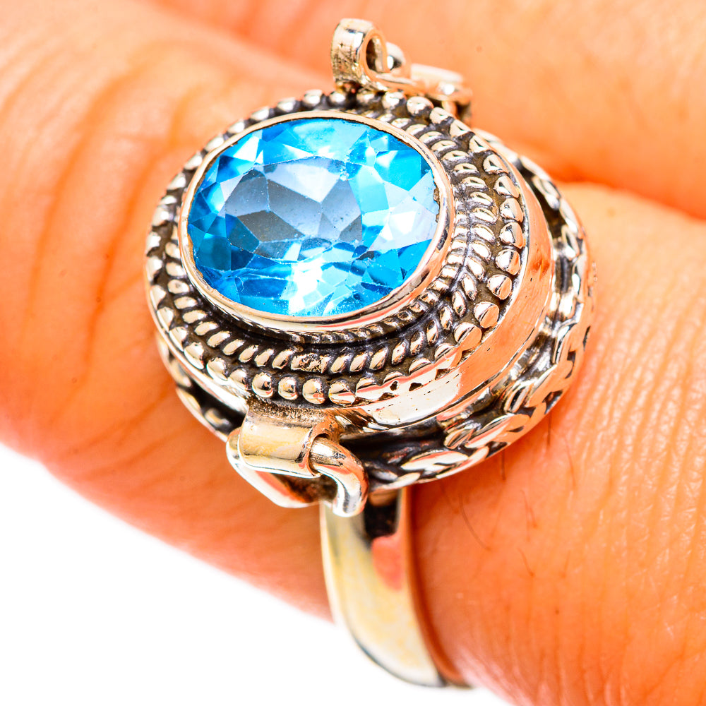 Blue Topaz Rings handcrafted by Anasilvercos - RING109289