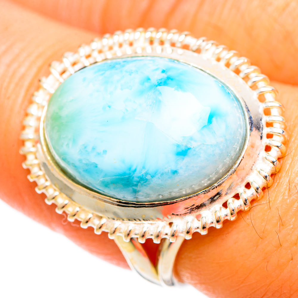 Larimar Rings handcrafted by Anasilvercos - RING109290
