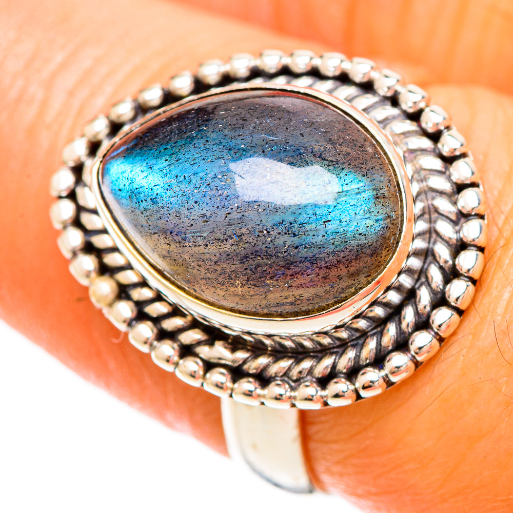 Labradorite Rings handcrafted by Anasilvercos - RING109291
