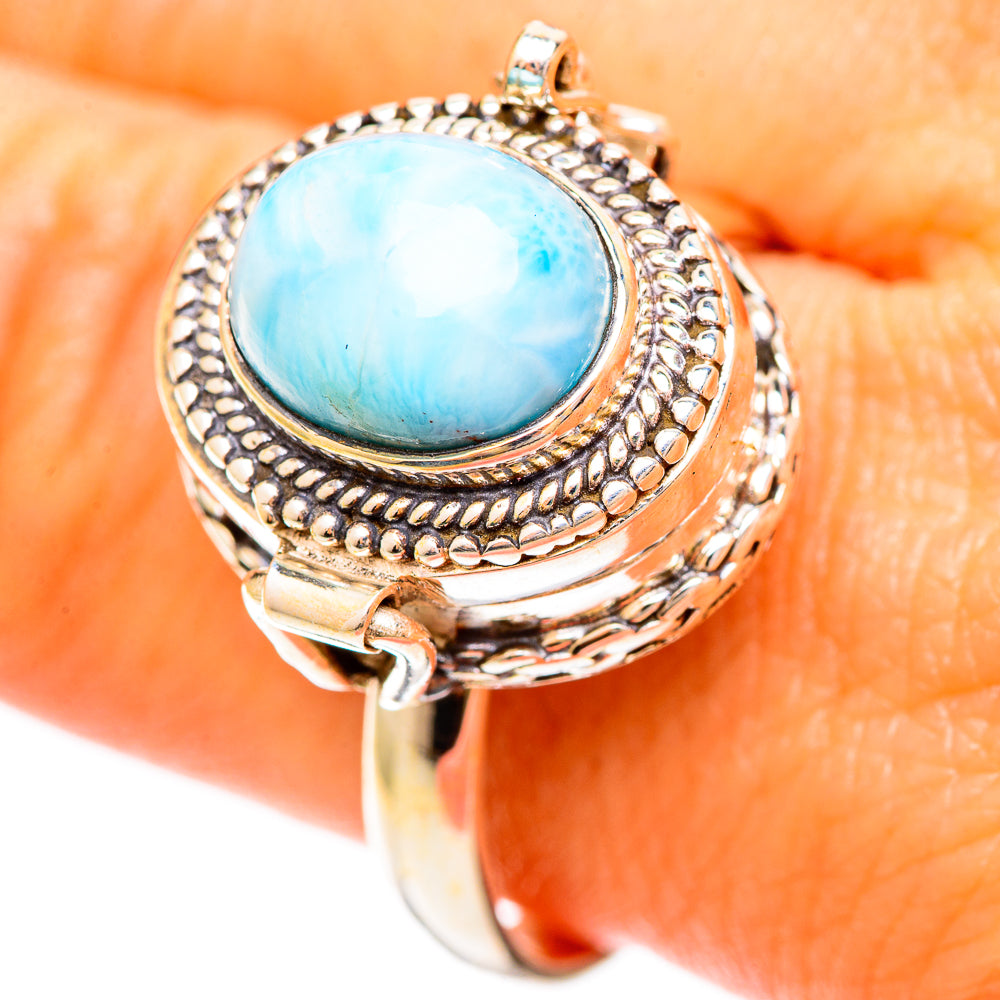 Larimar Rings handcrafted by Anasilvercos - RING109292