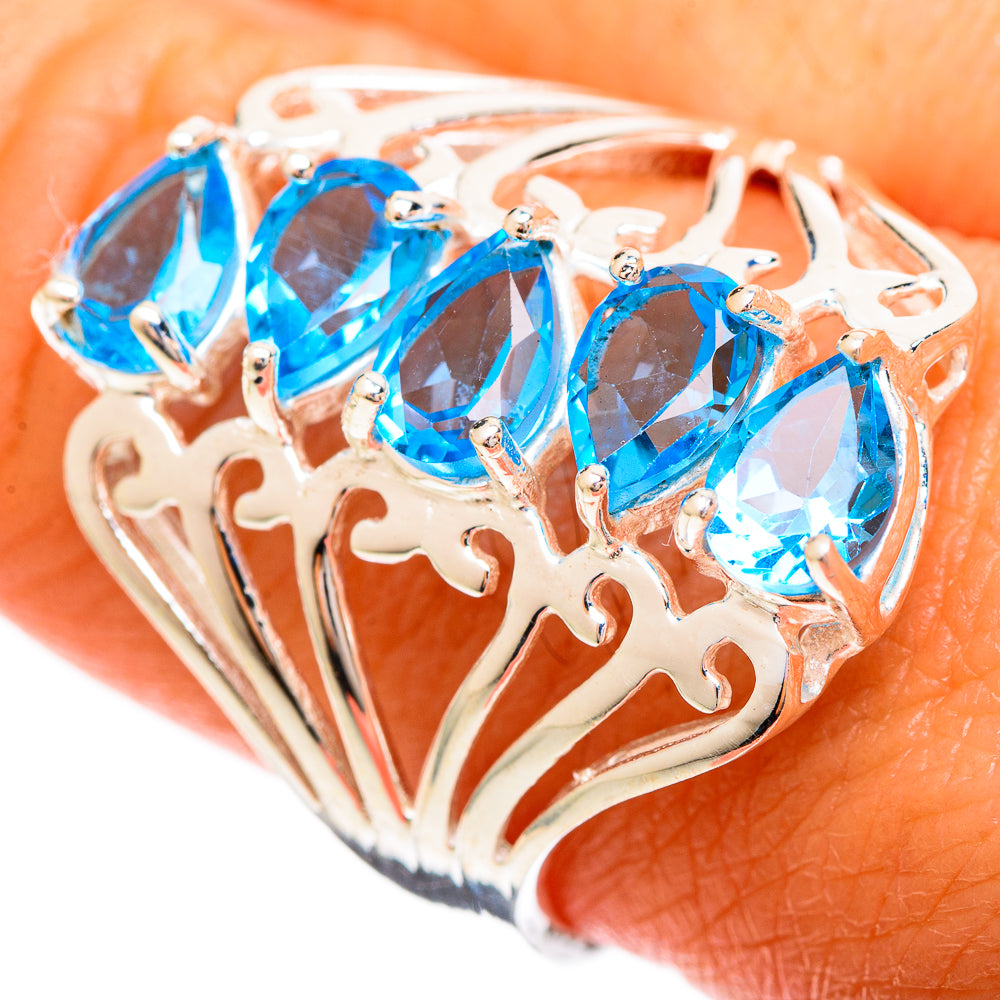 Blue Topaz Rings handcrafted by Anasilvercos - RING109293