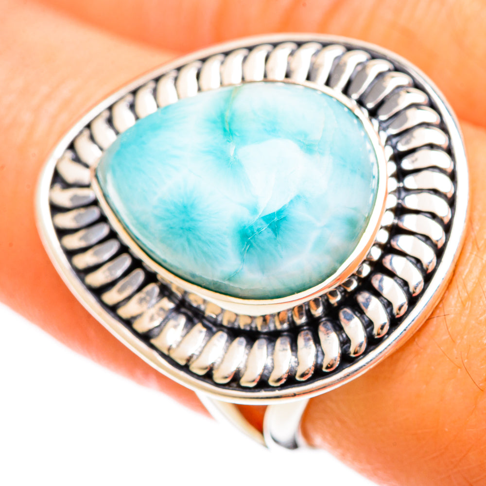 Larimar Rings handcrafted by Anasilvercos - RING109294