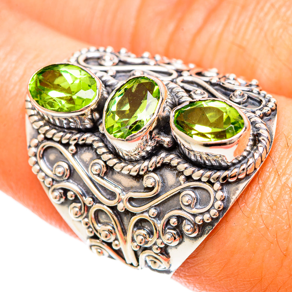 Peridot Rings handcrafted by Anasilvercos - RING109299