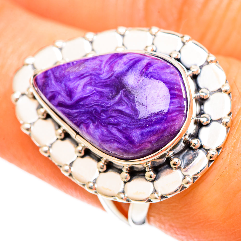 Charoite Rings handcrafted by Anasilvercos - RING109304