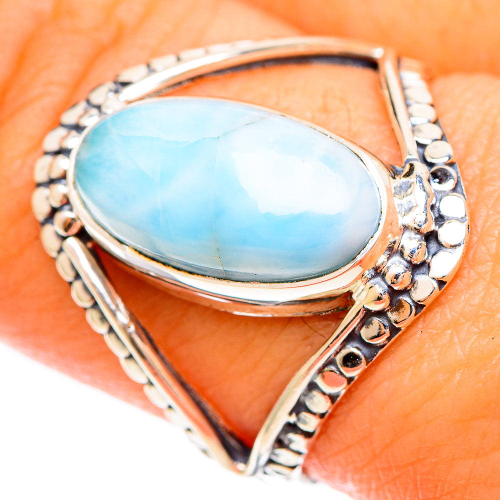 Larimar Rings handcrafted by Anasilvercos - RING109321