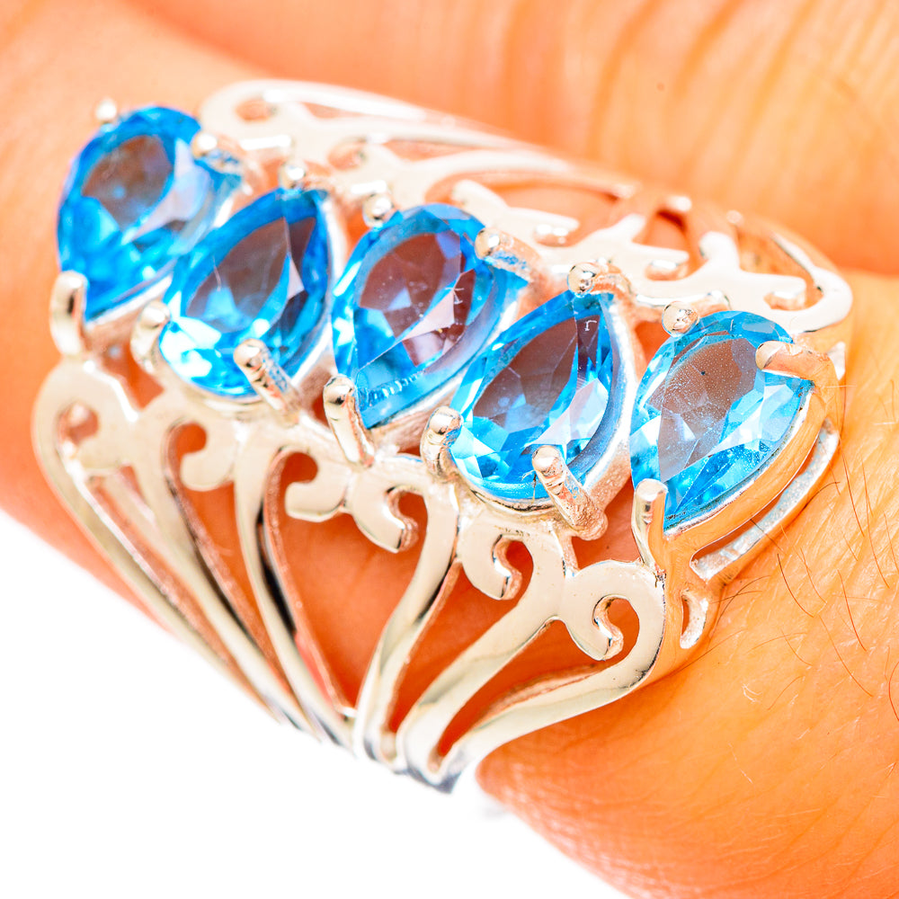 Blue Topaz Rings handcrafted by Anasilvercos - RING109322