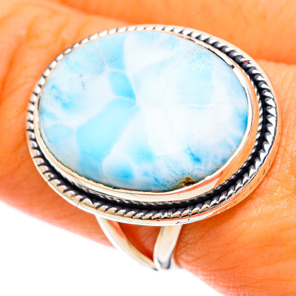 Larimar Rings handcrafted by Anasilvercos - RING109325