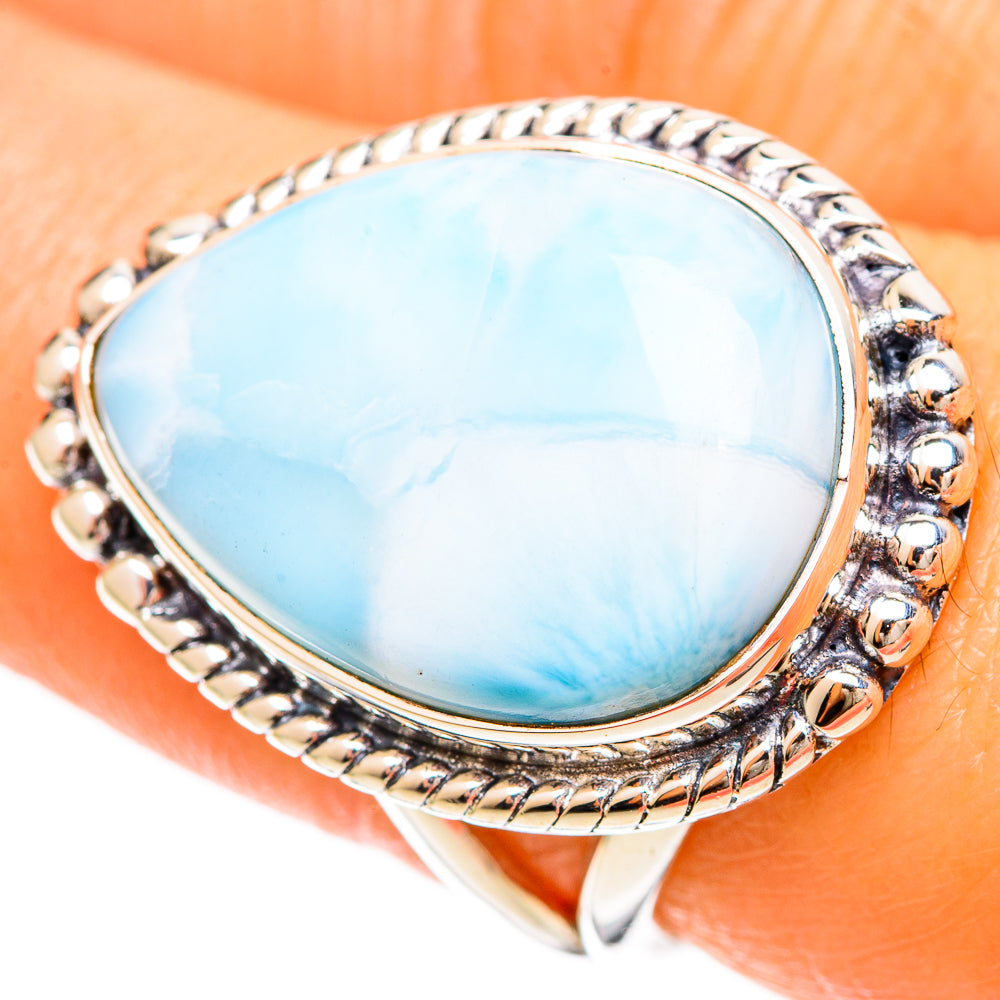 Larimar Rings handcrafted by Anasilvercos - RING109328