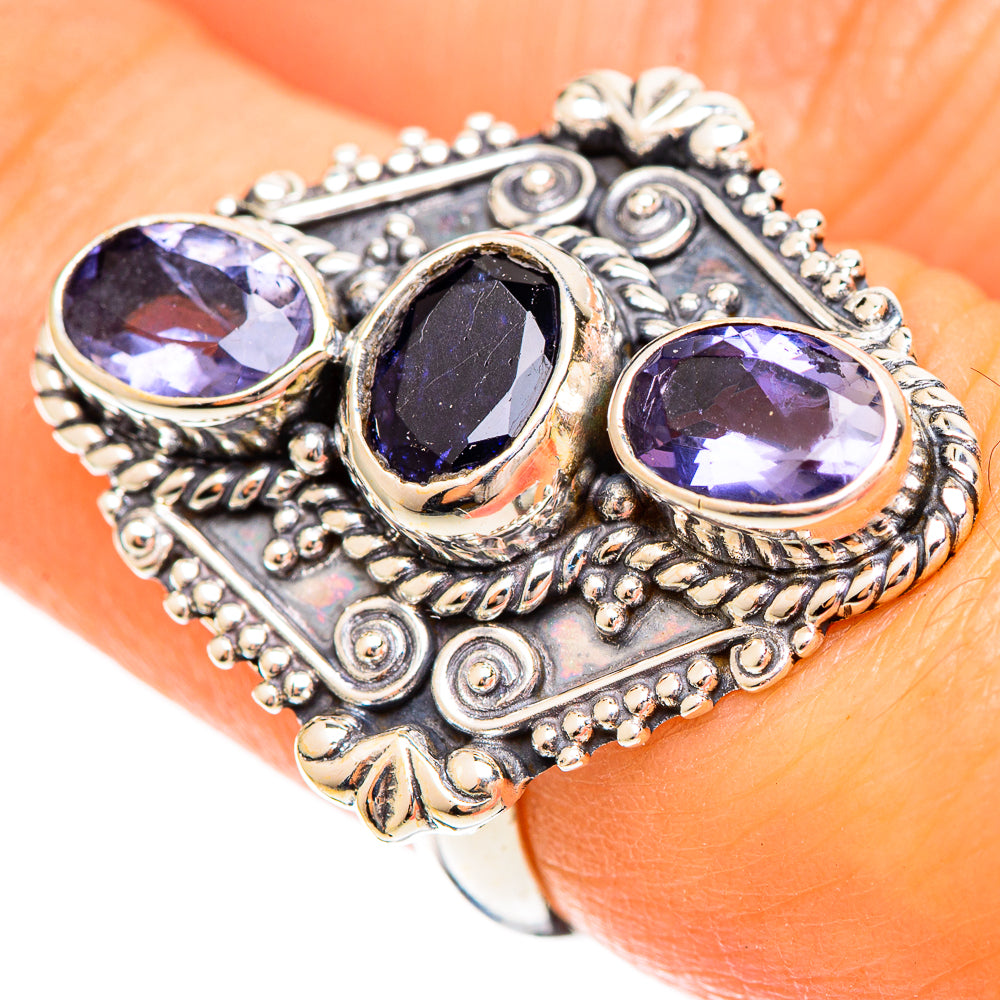 Violet Spinel Rings handcrafted by Anasilvercos - RING109338