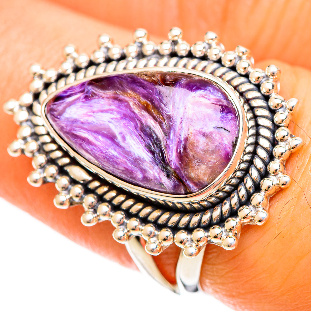 Charoite Rings handcrafted by Anasilvercos - RING109339