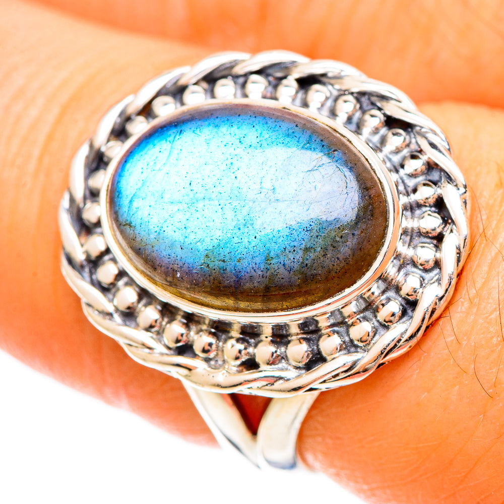 Labradorite Rings handcrafted by Anasilvercos - RING109352