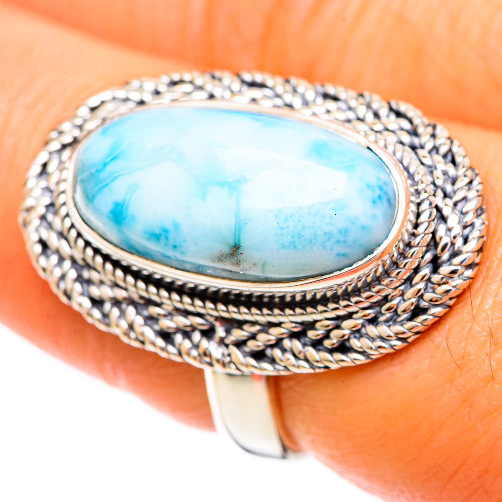 Larimar Rings handcrafted by Anasilvercos - RING109353