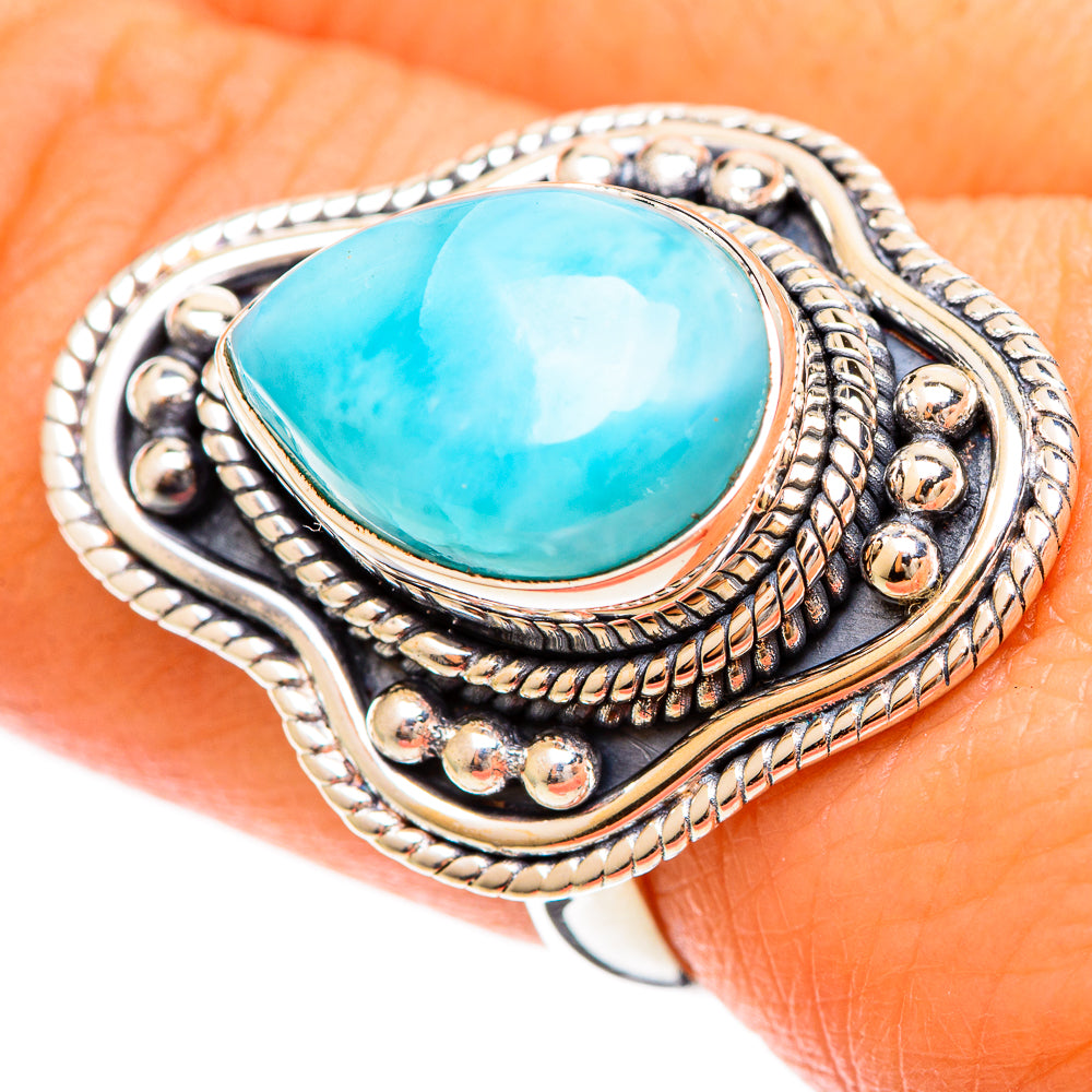 Larimar Rings handcrafted by Anasilvercos - RING109355