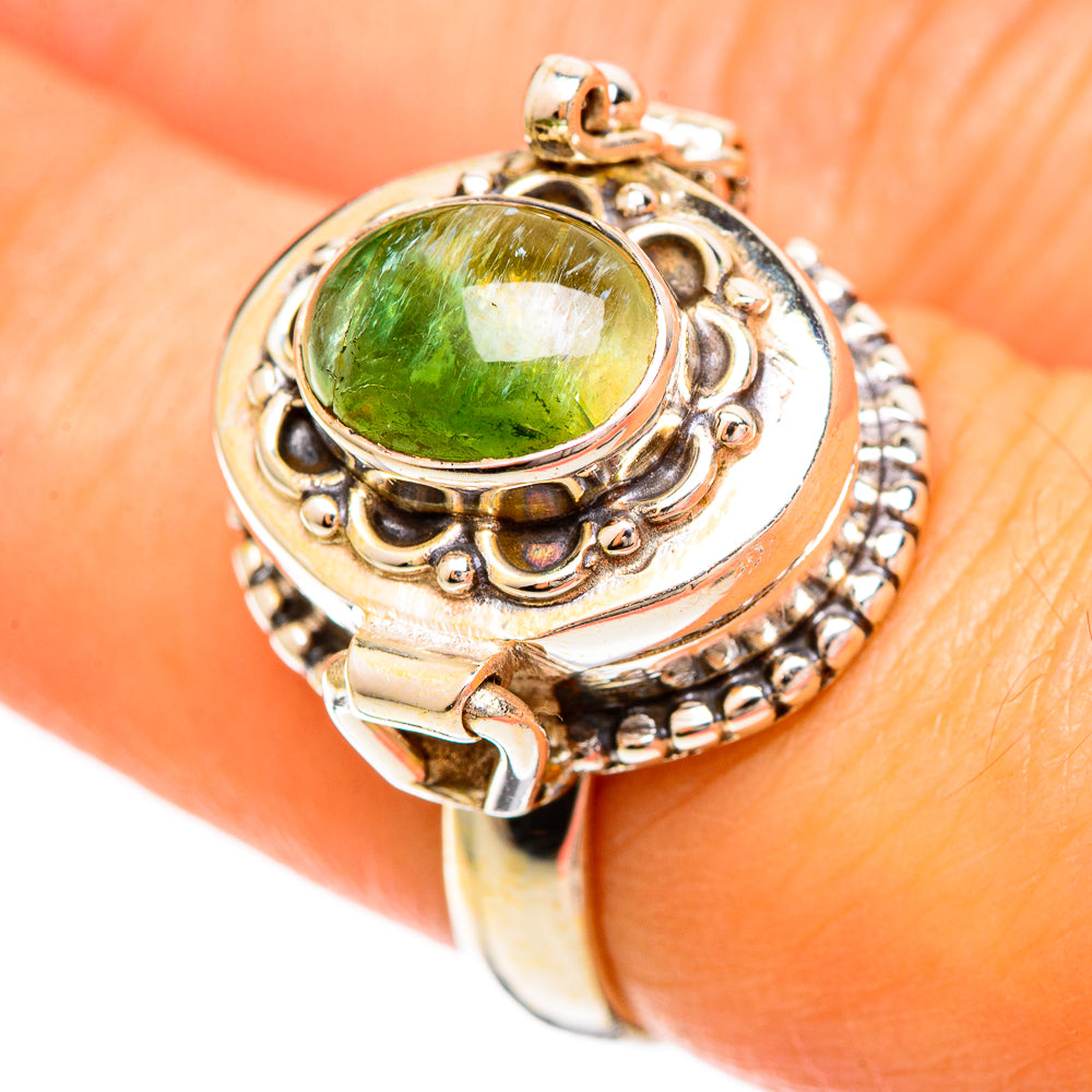 Green Tourmaline Rings handcrafted by Anasilvercos - RING109360