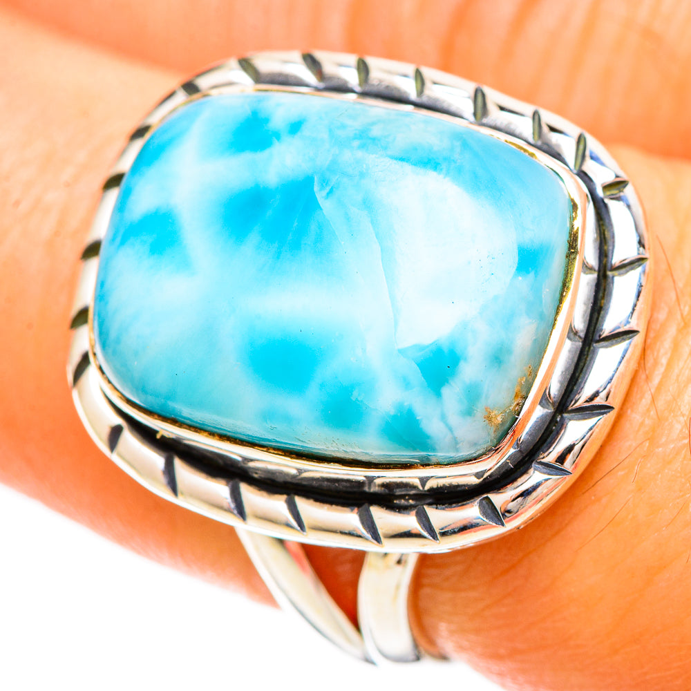 Larimar Rings handcrafted by Anasilvercos - RING109383