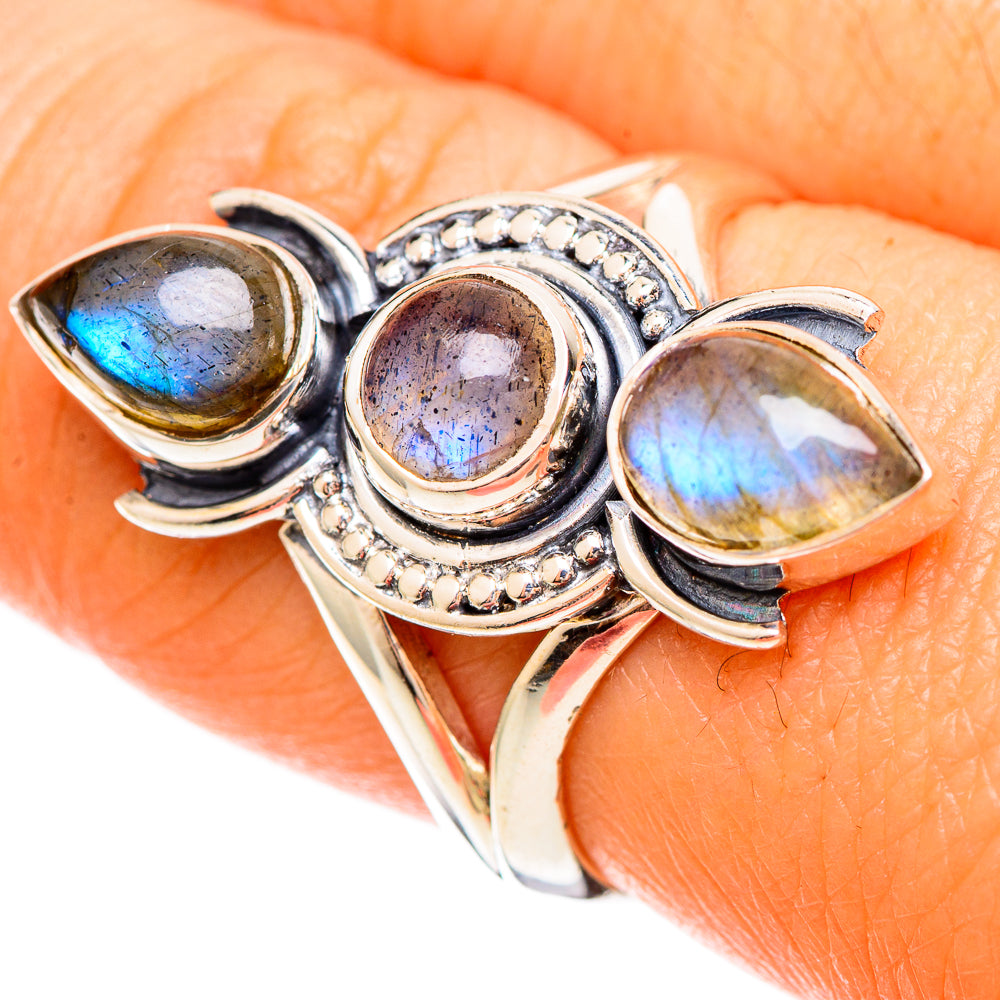 Labradorite Rings handcrafted by Anasilvercos - RING109386