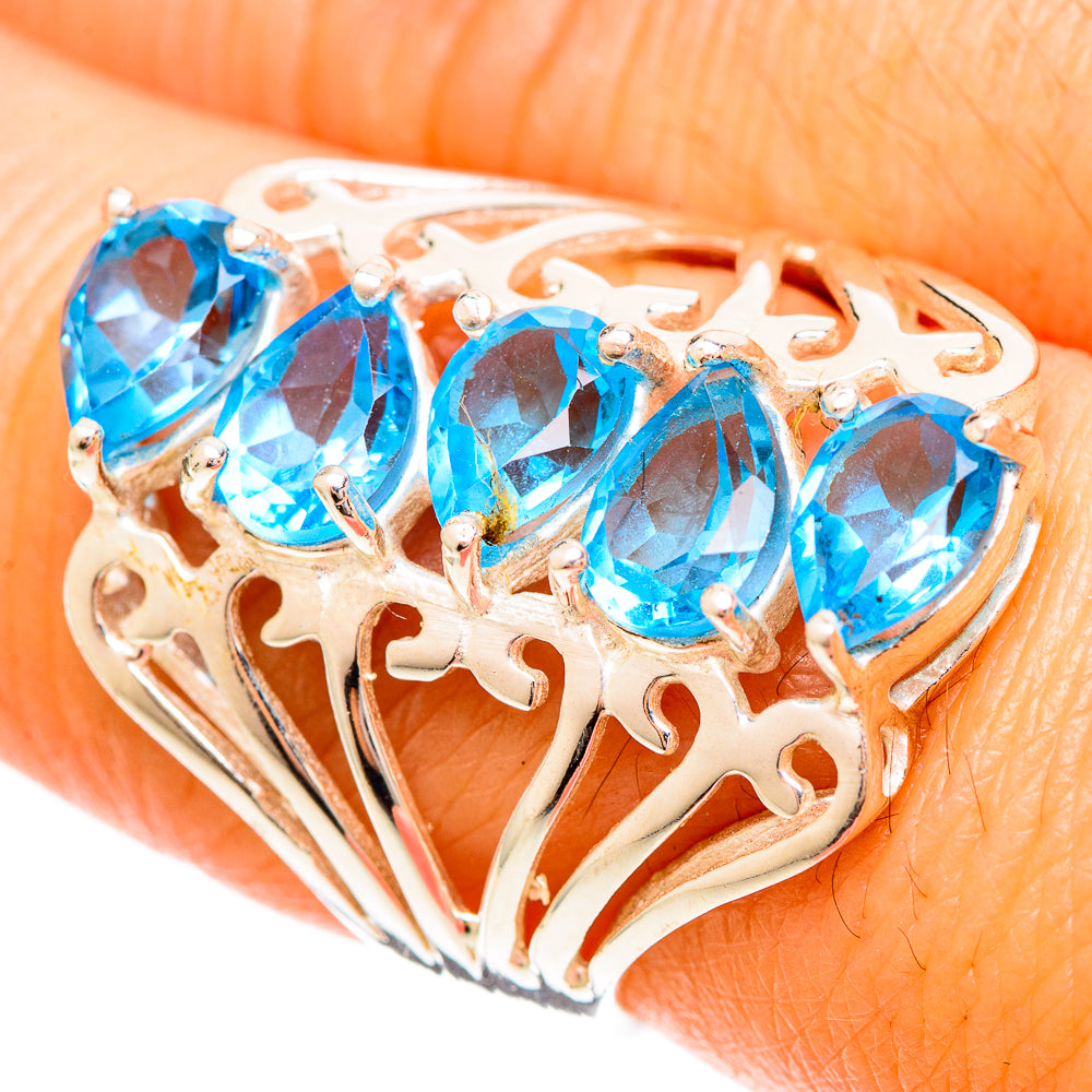 Blue Topaz Rings handcrafted by Anasilvercos - RING109388